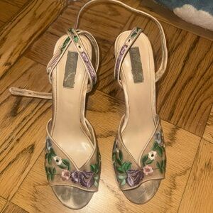 Vintage Betsey Johnson Floral Heels
